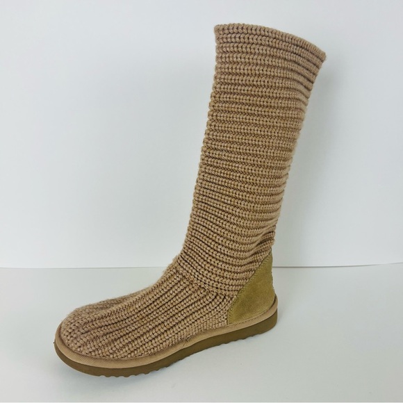 AMPUTEE UGG Australia Classic Cardy Knit Sweater Tan Right Boot Only 6 - Picture 2 of 6